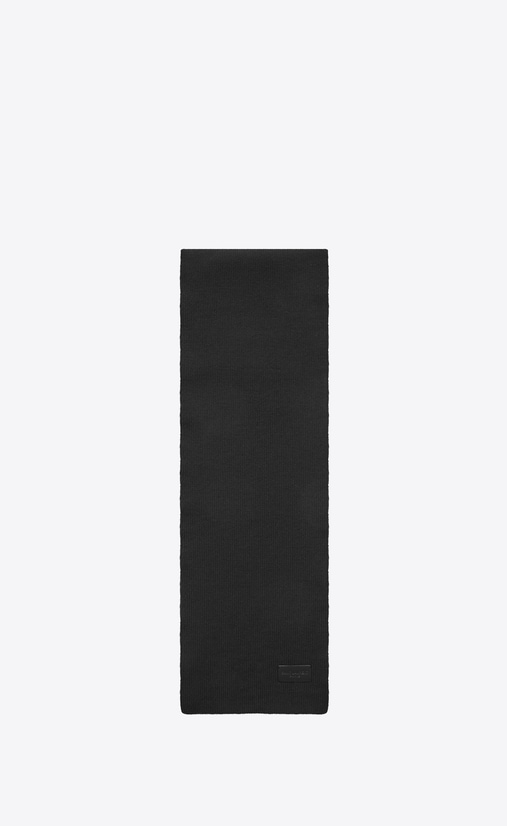 Knit Scarf in Black Wool